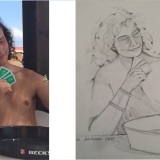 Dalla fotografia al disegno- il giocatore di briscola
